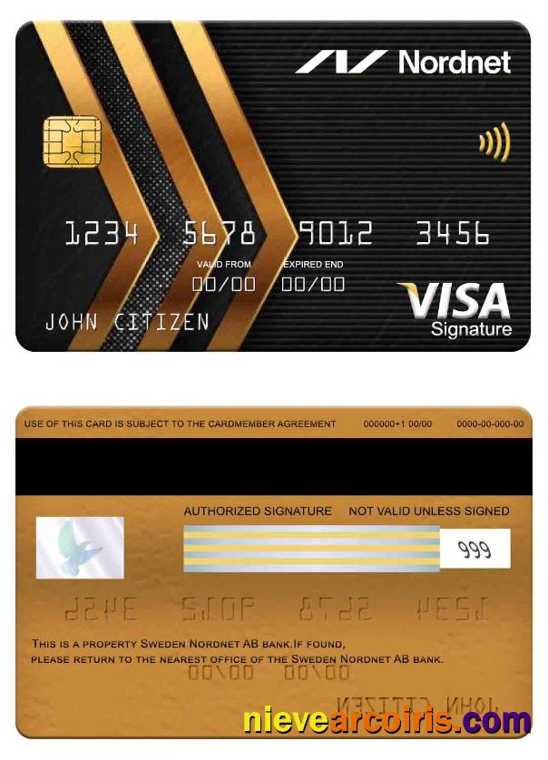 Sweden Nordnet AB bank visa signature card